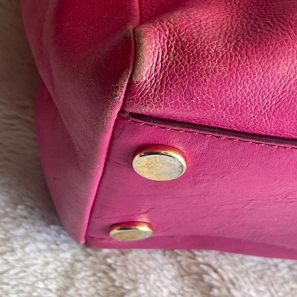 FOSSIL Magenta Leather SYDNEY Tote Bag Purse - Picture 3 of 16